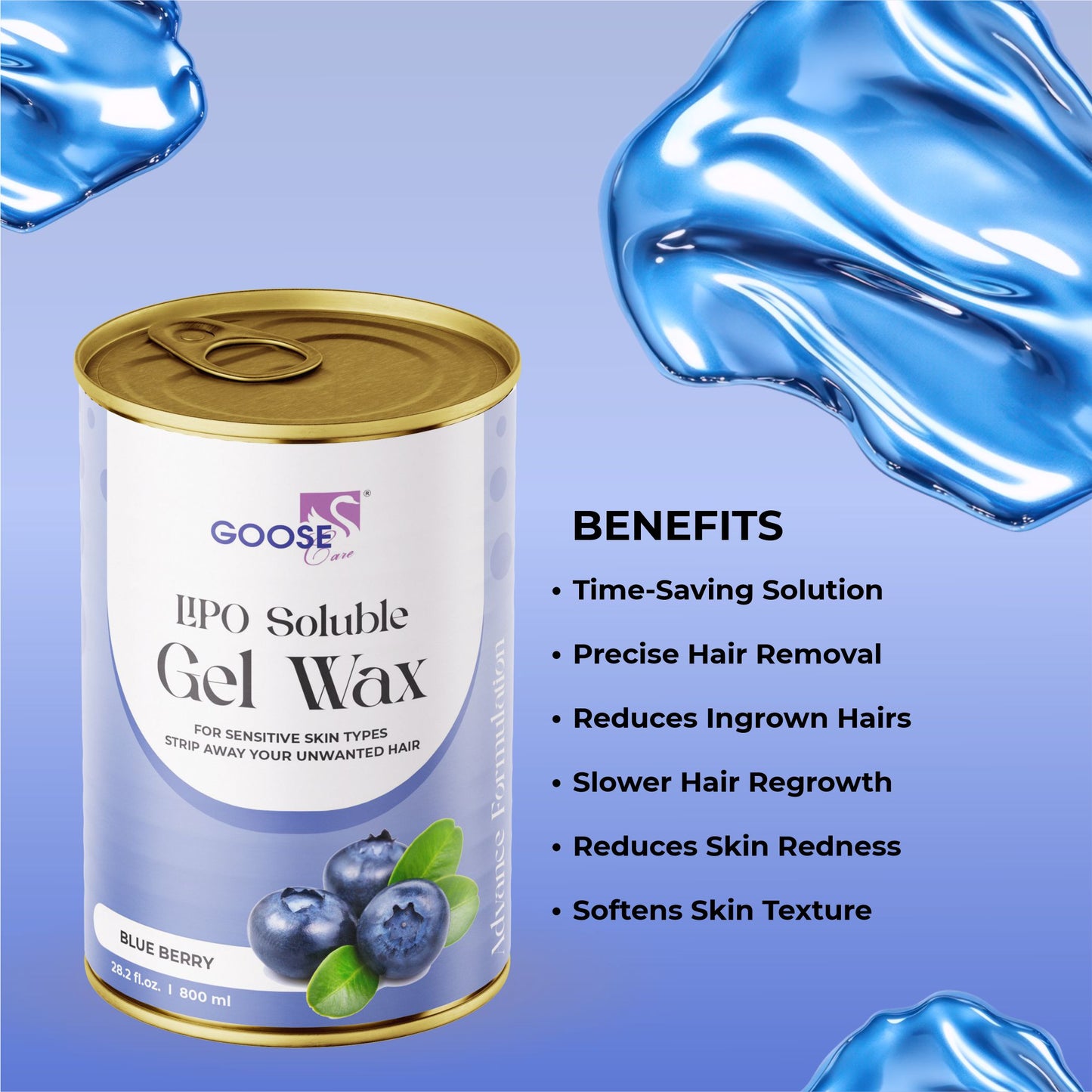 Lipo Soluble Gel Wax Duo: Red Wine & Blueberry