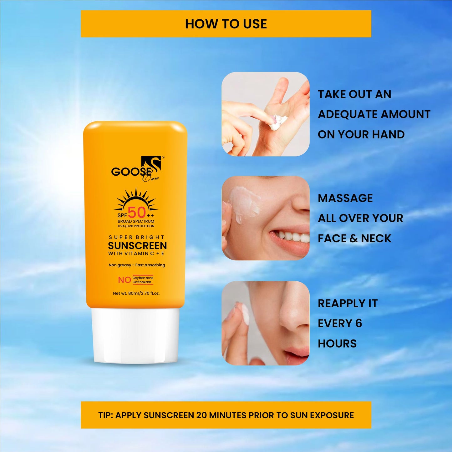 SUPER BRIGHT SUNSCREEN, 80ML