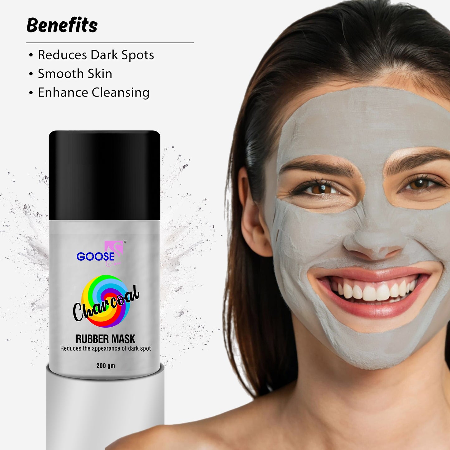 Charcoal Rubber Mask, 200gm