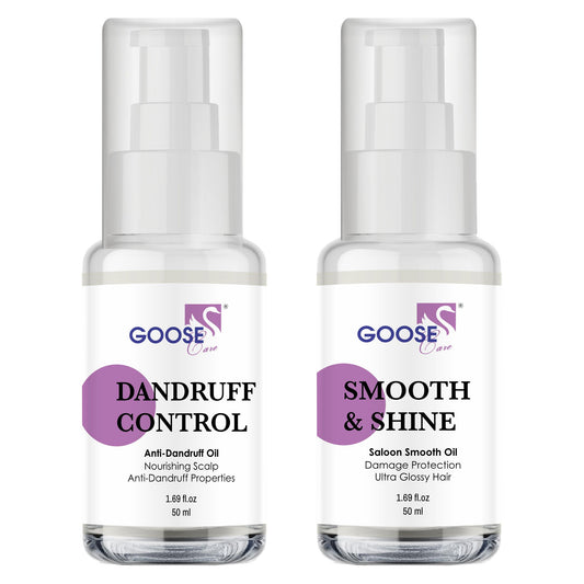 Scalp & Hair Health duo- Dandruff Control oil with Smooth & Shine oil