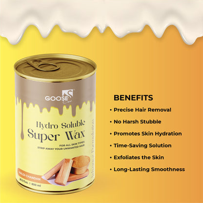 Hydro Soluble Super Wax Haldi Chandan, 800ML