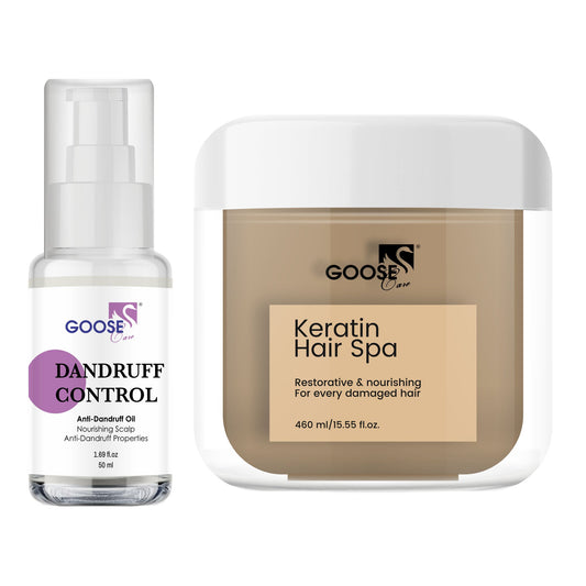 Complete Hair & Scalp Renewal: Dandruff Control Oil & Keratin Hair Spa