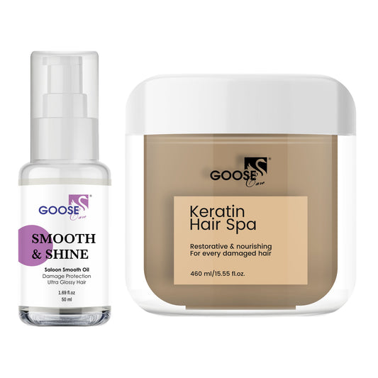 Smooth & Shine Saloon Smooth Oil & Keratin Hair Spa Duo for Damaged Hair