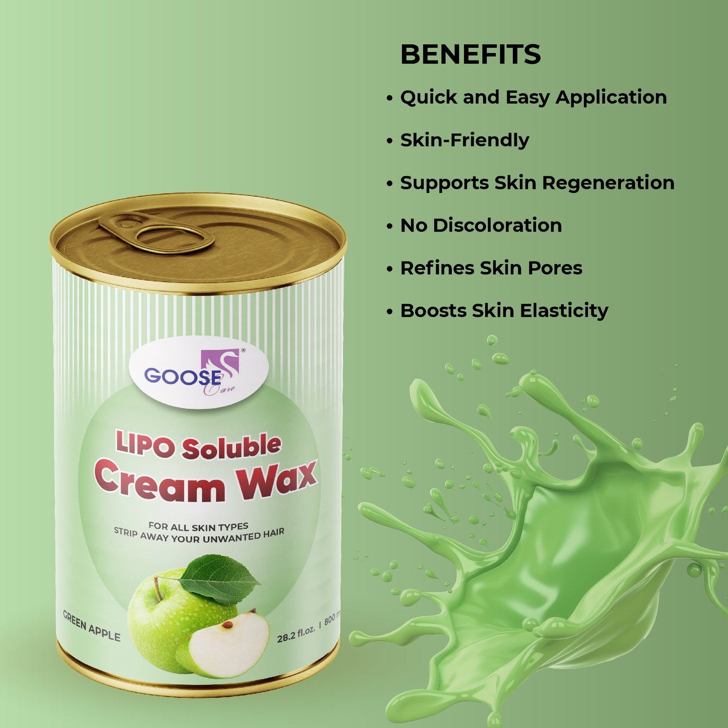 Lipo Soluble Super Wax Green Apple, 800ML