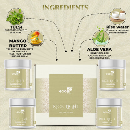 Rice Light Massage Facial Kit